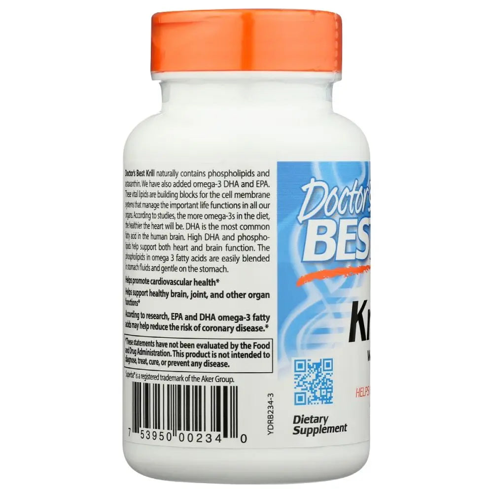 Doctor's Best Enhanced Krill Plus Omega-3s – 60 Softgels | Superba2® Krill Oil, Heart & Brain Support-Bask & Buy