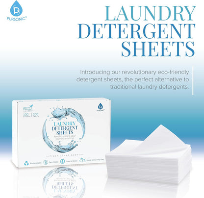 Natural Laundry Detergent Sheets ,Eco Friendly– Fresh Linen Scent Blush Apollo