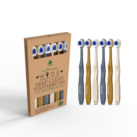Eco Friendly Wide Brush Head Deep Clean Toothbrush Blush Apollo
