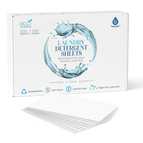 Natural Laundry Detergent Sheets ,Eco Friendly– Fresh Linen Scent Blush Apollo