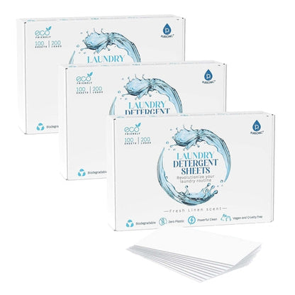 Natural Laundry Detergent Sheets ,Eco Friendly– Fresh Linen Scent Blush Apollo