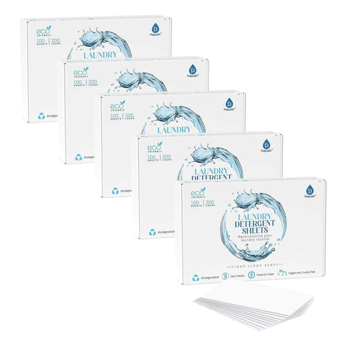 Natural Laundry Detergent Sheets ,Eco Friendly– Fresh Linen Scent Blush Apollo