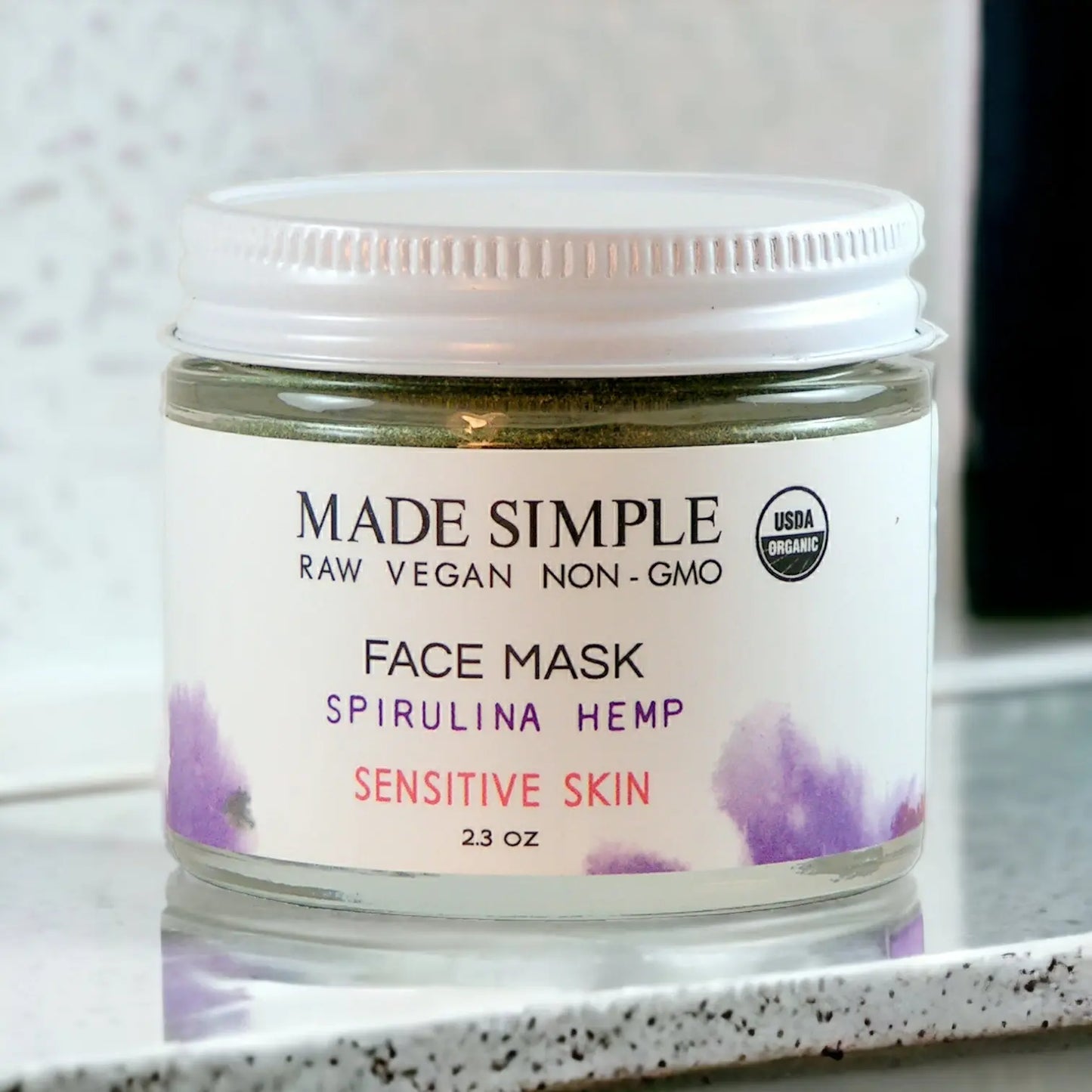 Spirulina Hemp Face Mask - Certified Organic, Vegan & Cruelty-free-Bask & Buy