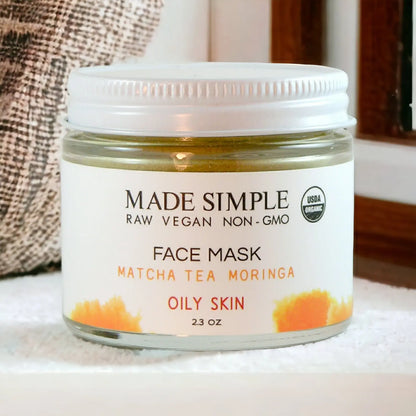 Match Tea Moringa Face Mask - Certified Organic & Vegan-Bask & Buy