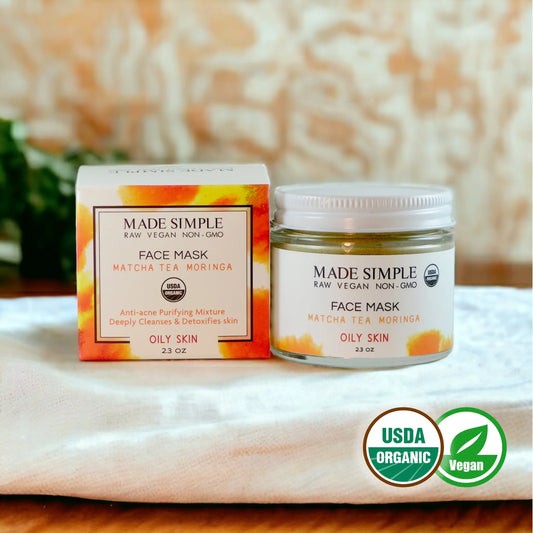 Match Tea Moringa Face Mask - Certified Organic & Vegan-Bask & Buy