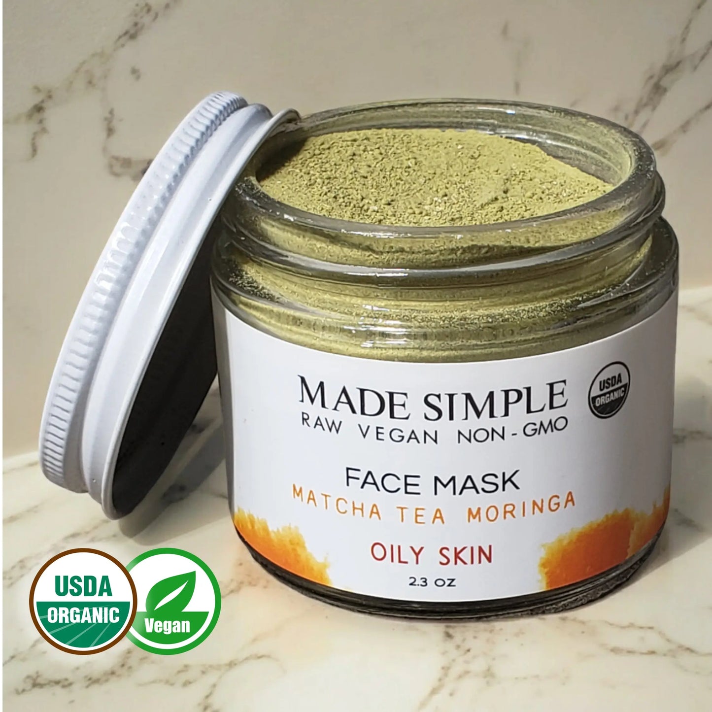 Match Tea Moringa Face Mask - Certified Organic & Vegan-Bask & Buy