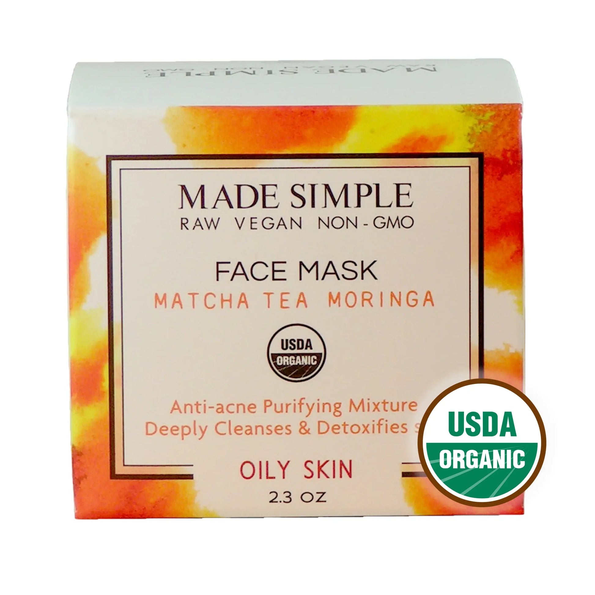 Match Tea Moringa Face Mask - Certified Organic & Vegan-Bask & Buy