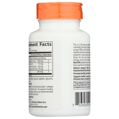 Doctor's Best Real Krill Oil – 350 mg, 60 Softgels | Superba2® Antarctic Krill, Omega-3 + Astaxanthin-Bask & Buy