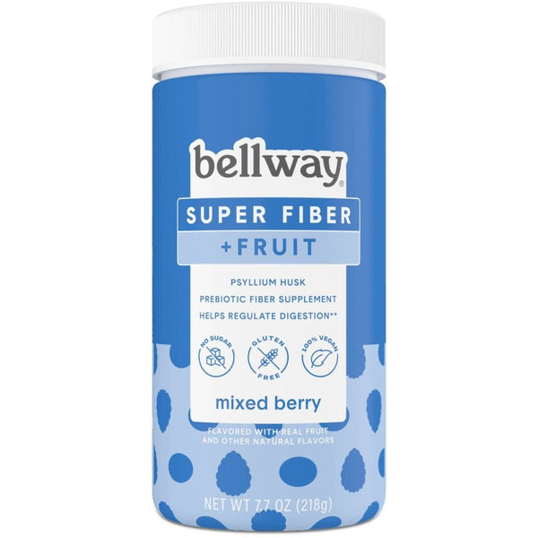 Bellway Super Fiber + Fruit – Mixed Berry, 7.7 oz | Organic Psyllium Husk, Sugar-Free, Gut Health Support